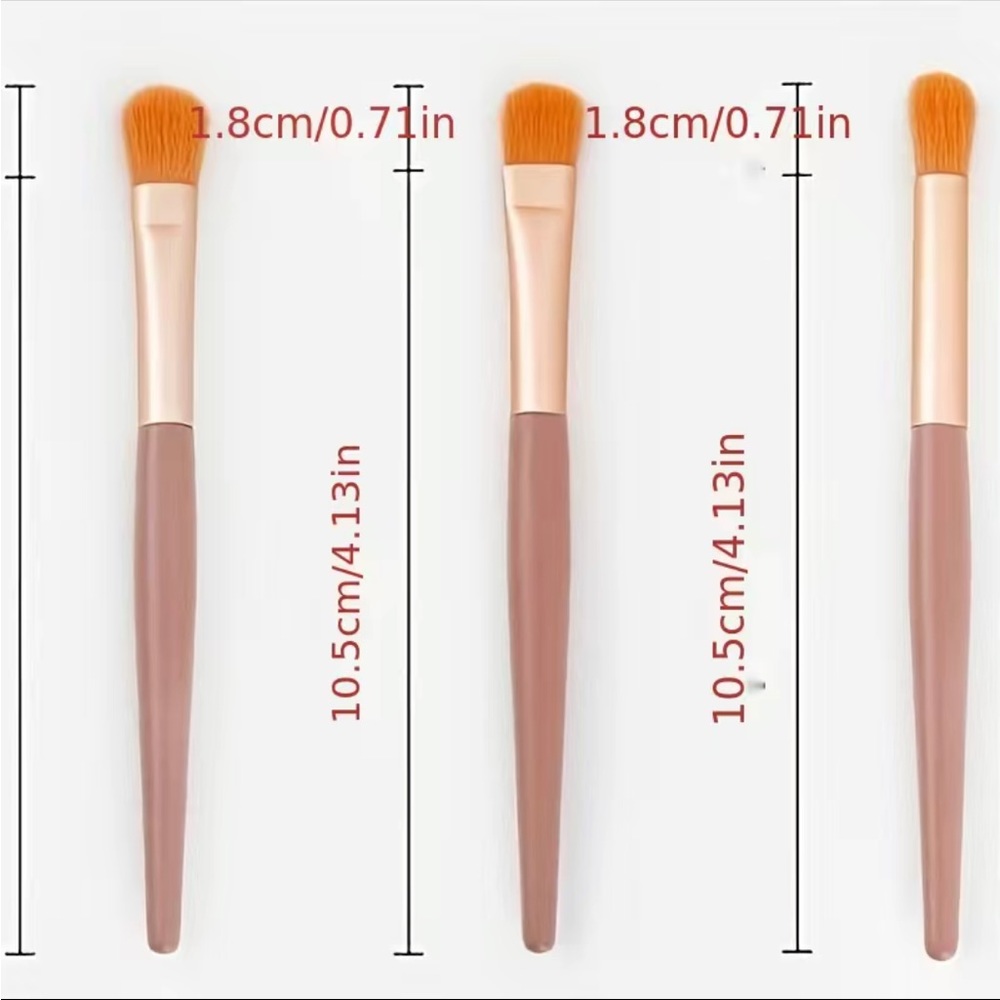 8pc Eyeshadow Makeup Travel Size Brush Set w/ Pouch - Picture 4 of 5